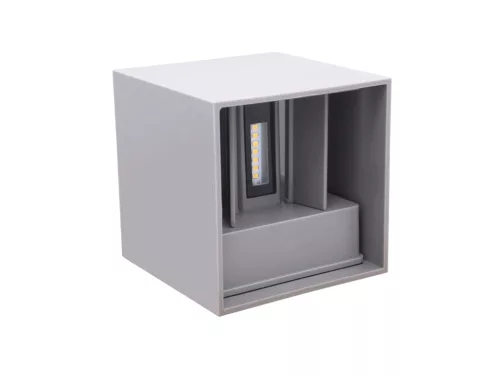 LEDline LEDOM Outdoor wall mounted luminaire LED 2x3W 4000K IP54 gray CUBE