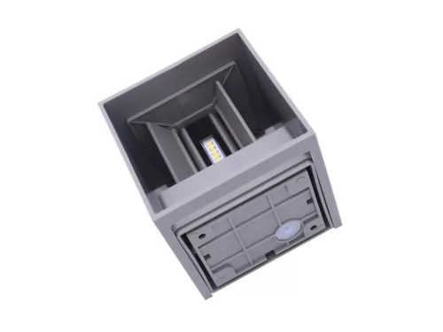 LEDline LEDOM Outdoor wall mounted luminaire LED 2x3W 4000K IP54 gray CUBE