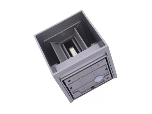 LEDline LEDOM Outdoor wall mounted luminaire LED 2x3W 4000K IP54 gray CUBE