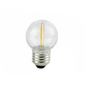 E27 LED-fényforrás, 1 W, filament, Meleg fehér
