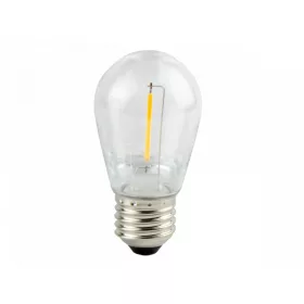 E27 LED-fényforrás, 1 W, filament, Meleg fehér