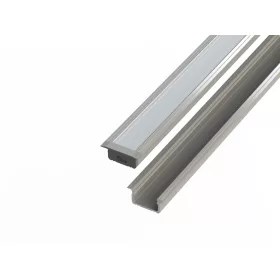   10 mm aluminum profile, anodized recessed 2 meters + frosted cover