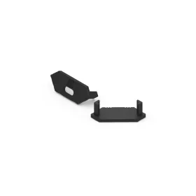   LED line végzáró corner aluminum profile, black - kiszerelés (1 pár)