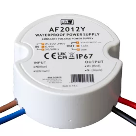 LED power supply AF2024Y 0,83A 20W 24V IP67 junction box
