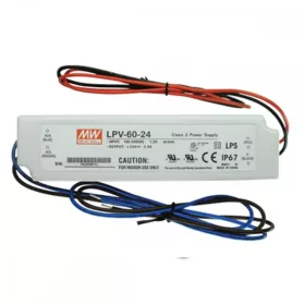 Mean Well LPV-60-24 LED-tápegység, 24 V DC, IP67