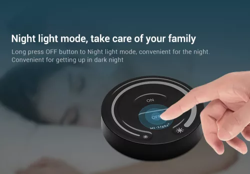 MiLight FUT087B fali érintő dimmer elemes fekete (3272B)