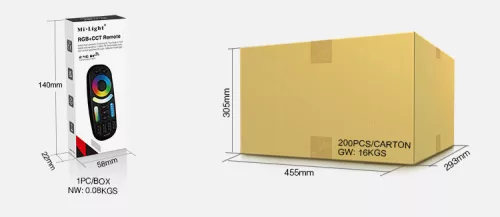 MiLight 4 zónás RGB+CCT távirányító Gombos FUT092B (3223B)