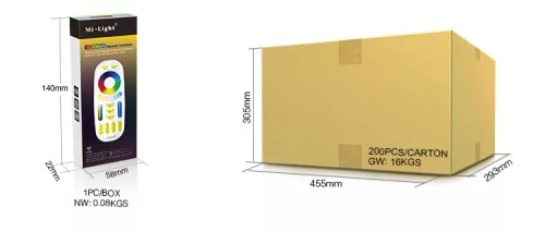 MiLight 4 zónás RGB+CCT távirányító Gombos FUT092 (3223)