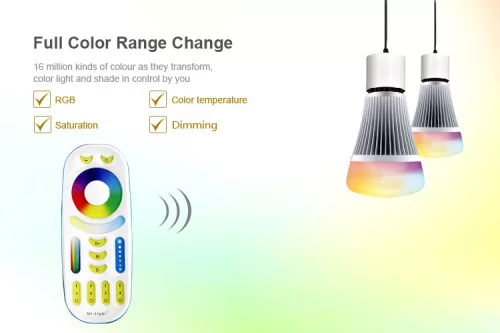MiLight 4 zónás RGB+CCT távirányító Gombos FUT092 (3223)
