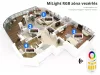 2,4G MiLight 4 zónás RGBW távirányító FUT096 (3217)