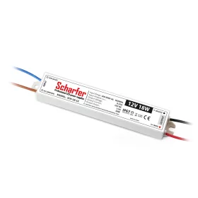Scharfer SCH-18-12 LED-tápegység, 12 V DC, IP67