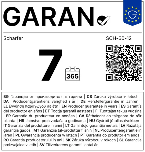 Scharfer SCH-60-12 LED-tápegység, 12 V DC, IP67