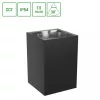 TORRE 9W CCT 230V IP54 99x78x117MM BLACK SQUARE FACADE LAMP