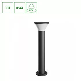  STELLA ROUND GU10 6W CCT 230V 270DEG IP44 IK08 210X765MM BLACK ROUND