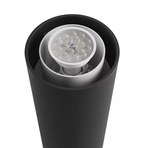 STELLA ROUND GU10 6W CCT 230V 270DEG IP44 IK08 210X765MM BLACK ROUND