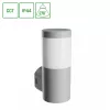 STELLA COLUMN WALL GU10 6W CCT 230V 270DEG IP44 IK08 100X120X245MM GRAY ROUND FACADE LAMP
