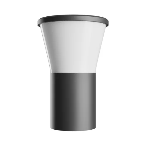 STELLA ROUND WALL GU10 6W CCT 230V 270DEG IP44 IK08 155X160X230MM BLACK ROUND FACADE LAMP