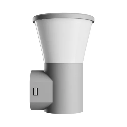 STELLA ROUND WALL GU10 6W CCT 230V 270DEG IP44 IK08 155X160X230MM GRAY ROUND FACADE LAMP