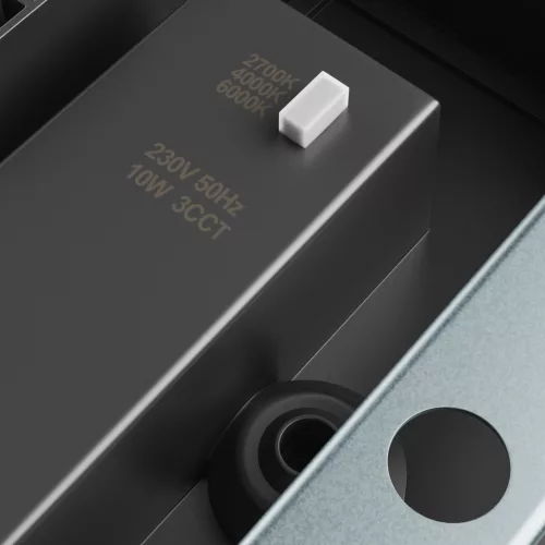 VERTO SQUARE EDGE 10W CCT 230V 160/120DEG IP65 160X160X100MM BLACK