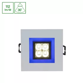 FIALE 4LED 4X1W 30DEG 230V SQUARE CW LED SPOT BLUE keret