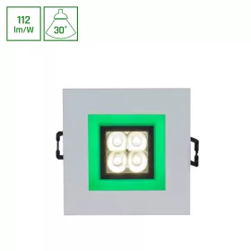 FIALE 4LED 4X1W 30DEG 230V SQUARE WW LED SPOT GREEN keret