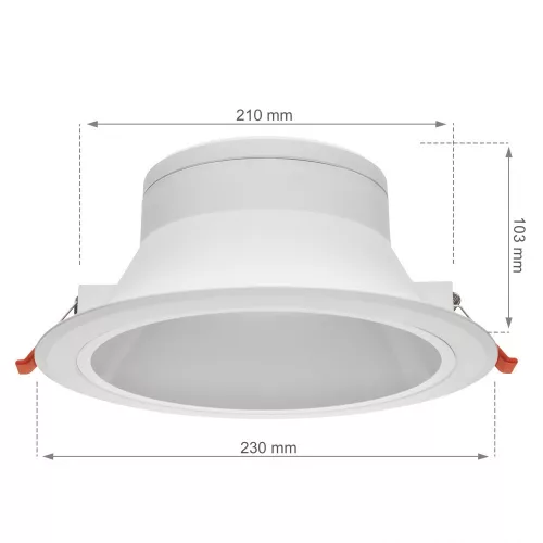 [OUTLET] CEILINE III LED DOWNLIGHT 230V 30W 230X103mm CW