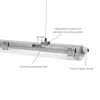 LIMEA LED Fénycső armatúra SLIM 2x120 IP65 