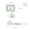 NOCTIS LUX 2 mozgásérzékelős LED-reflektor, 120°, IP44, 10 W, Természetes fehér, fehér