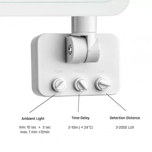 NOCTIS LUX 2 mozgásérzékelős LED-reflektor, 120°, IP44, 10 W, Természetes fehér, fehér