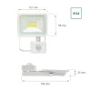 NOCTIS LUX 2 mozgásérzékelős LED-reflektor, 100°, IP44, 20 W, Meleg fehér, fehér