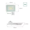 [OUTLET]  NOCTIS LUX 2 mozgásérzékelős LED-reflektor, 120°, IP44, 30 W, Meleg fehér, fehér