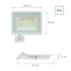 NOCTIS LUX 2 mozgásérzékelős LED-reflektor, 100°, IP44, 50 W, Hideg fehér, fehér