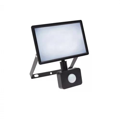 NOCTIS mozgásérzékelős LED-reflektor, 120°, IP44, 20 W, Hideg fehér, fekete