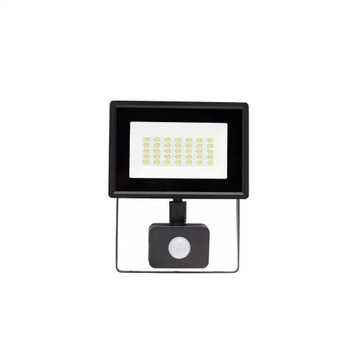 NOCTIS mozgásérzékelős LED-reflektor, 120°, IP44, 20 W, Hideg fehér, fekete