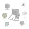 NOCTIS LUX 3 mozgásérzékelős LED-reflektor, 100°, IP44, 30 W, Meleg fehér, fehér