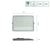 NOCTIS MAX LED-reflektor, 85°, IP65, 150 W, Hideg fehér, szürke