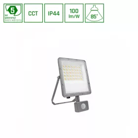   NOCTIS MAX CCT FLOODLIGHT 30W CCT 230V IP44 245x150x53mm GREY PIR SENSOR 5Y WARRANTY