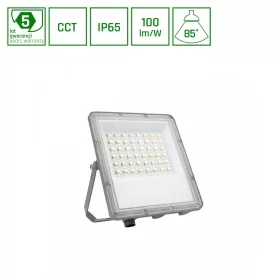   NOCTIS MAX CCT FLOODLIGHT 50W CCT 230V IP65 207x174x28mm GREY 5Y WARRANTY