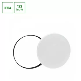   NYMPHEA Fekete & Fehér RINGS 40W CW 230V 115deg IP54 FI485x70 Fehér / Fekete ROUND WITH SENSOR