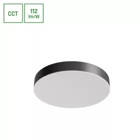   NYMPHEA OPTIMA BLACK 24W CCT 230V 120DEG IP20 FI300X50MM WHITE BLACK ROUND