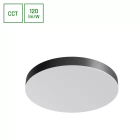   NYMPHEA OPTIMA BLACK 36W CCT 230V 120DEG IP20 FI400X50MM WHITE BLACK ROUND