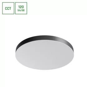   NYMPHEA OPTIMA BLACK 65W CCT 230V 120DEG IP20 FI600X50MM WHITE BLACK ROUND