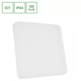   NYMPHEA FUSION 20W/30W/40W CCT 230V 120DEG IP44 330X330X53MM WHITE SQUARE