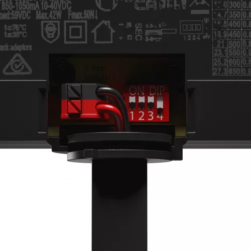 ANDROMEDA RA>90 15-27W NW 230V 36, 60DEG IP20 74X170X170  BLACK 5Y WARRANTY WITH POWER CHANGE