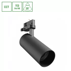   ANDROMEDA PRIME TRACKLIGHT 3F 3CCT 24W 230V 25deg IP20 di.76x177x228mm BLACK SPECTRUM