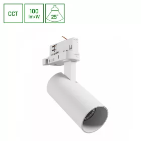   ANDROMEDA PRIME TRACKLIGHT 3F 3CCT 8W 230V 25deg IP20 di. 54x109x160mm WHITE SPECTRUM