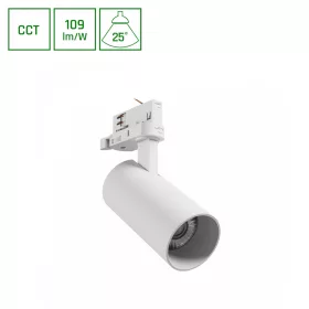   ANDROMEDA PRIME TRACKLIGHT 3F 3CCT 16W 230V 25deg IP20 di. 63x134x184mm WHITE SPECTRUM