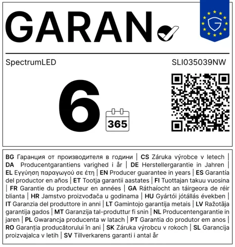 [OUTLET] ALGINE LED-panel, 32 W, IP20, 600x600 mm, Természetes fehér, 6 év garancia