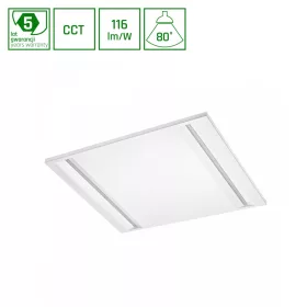   ALGINE LINE LED-panel, 40 W, IP20, UGR<19, 600x600 mm, Szabályozható színhőmérséklet, 5 év garancia