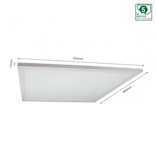 ALGINE LED-panel, 30 W, IP20, 600x600 mm, Természetes fehér, 5 év garancia